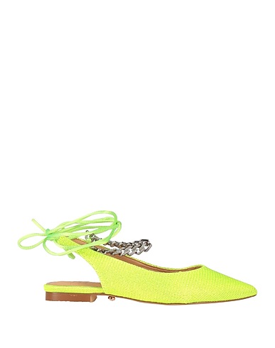 TWENTY FOUR HAITCH Ballet flats Lime green Textile fibres