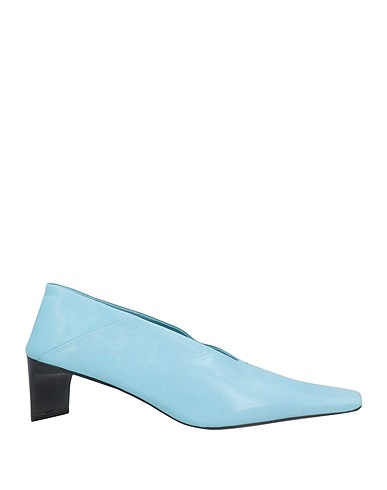 JIL SANDER Pumps Himmelblau Leder