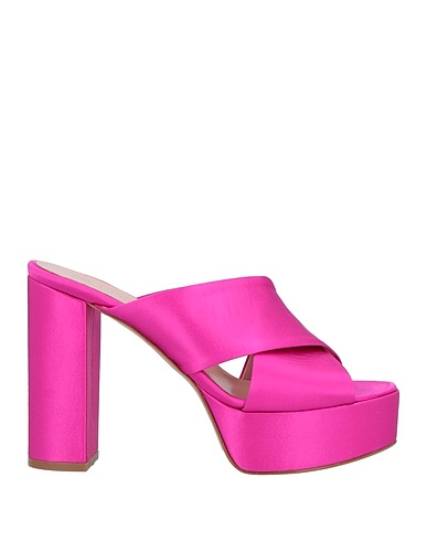 ANNA F. Sandals Fuchsia Textile fibres