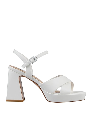 GAI MATTIOLO Sandals White Textile fibers