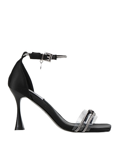 GAI MATTIOLO Sandals Black Textile fibres