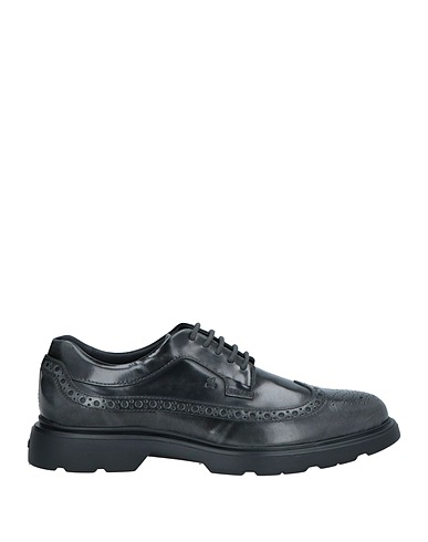 HOGAN Laced shoes Charcoal Leather