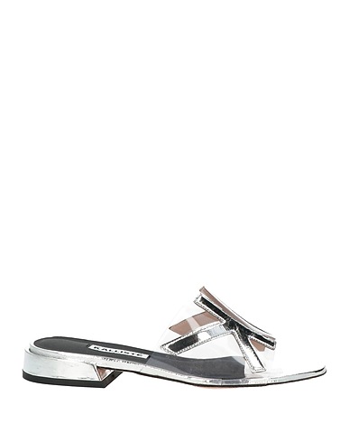 KALLISTÈ Sandals Silver Leather, Plastic