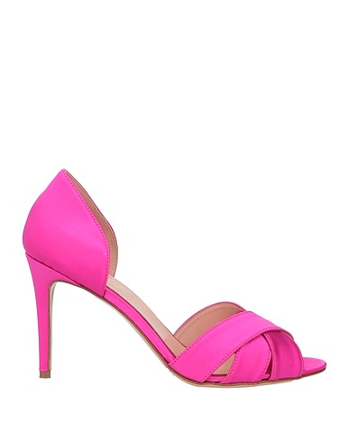 ANNA F. Sandals Fuchsia Textile fibers