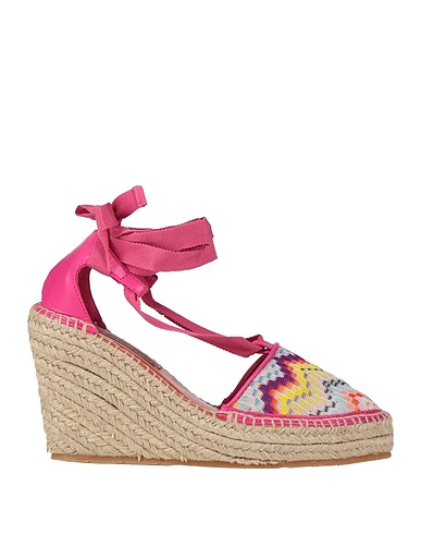 MISSONI Espadrilles FUCSIA Leather, Textile fibers
