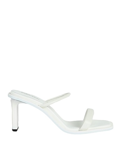 CALVIN KLEIN Sandals White Leather