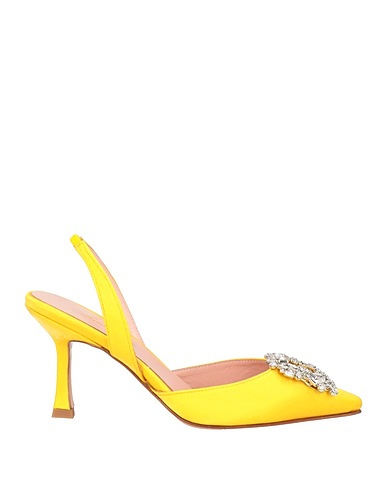 ANNA F. Pumps Gelb Gewebefasern