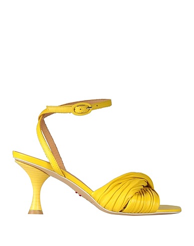 HALMANERA Sandals Yellow Leather