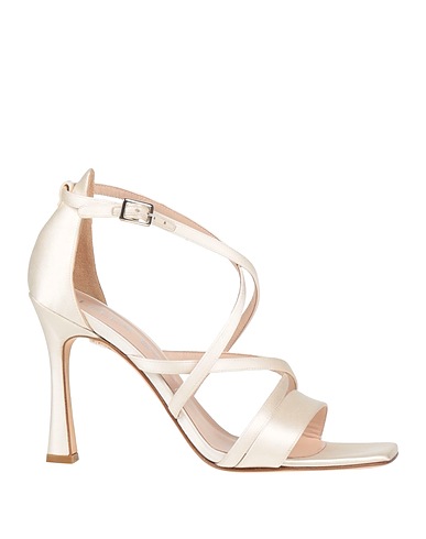 LELLA BALDI Sandals Off white Textile fibres