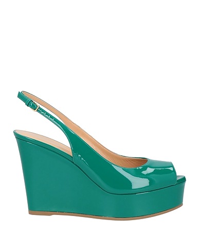 SERGIO ROSSI Sandals Emerald green Leather