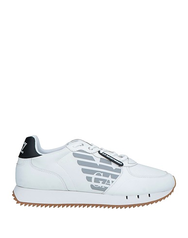 EA7 Sneakers White 100% Polyester, Cow leather, Polyurethane coated