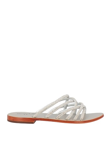 EMANUÉLLE VEE Sandals Silver Textile fibres