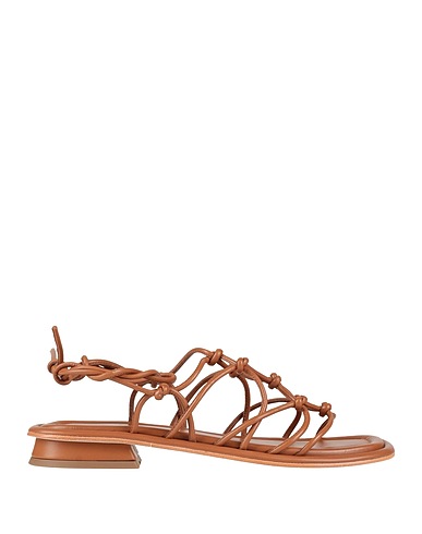 EMANUÉLLE VEE Sandals Tan Leather