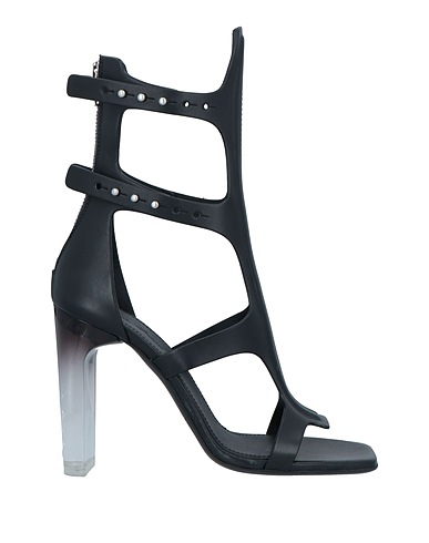 RICK OWENS Sandals Black Leather