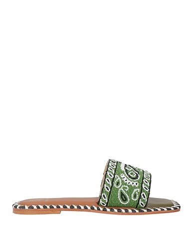 DE SIENA Sandals VERDE Textile fibers, Leather