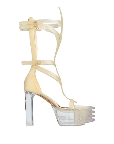 RICK OWENS Sandals Ivory Leather