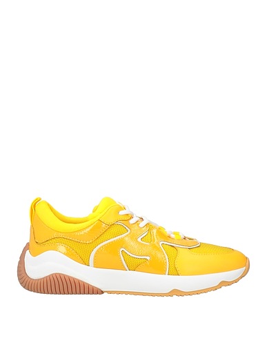 HOGAN Sneakers Giallo ocra Pelle, Fibre tessili