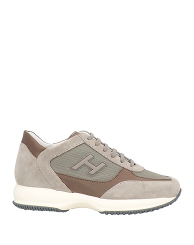 HOGAN Sneakers Light grey Textile fibres, Leather