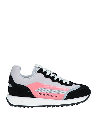 EMPORIO ARMANI Sneakers Nero Pelle, Fibre tessili, Altre Fibre
