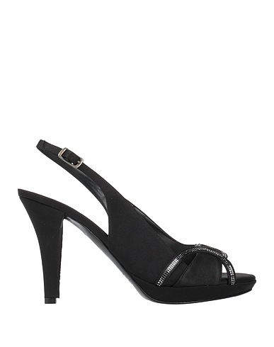 MELLUSO Sandals Black Textile fibres