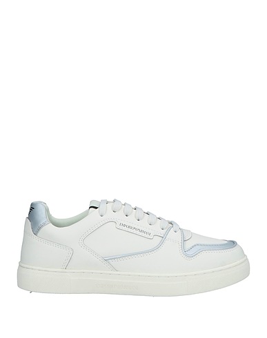 EMPORIO ARMANI Sneakers Avorio Pelle, Altre Fibre
