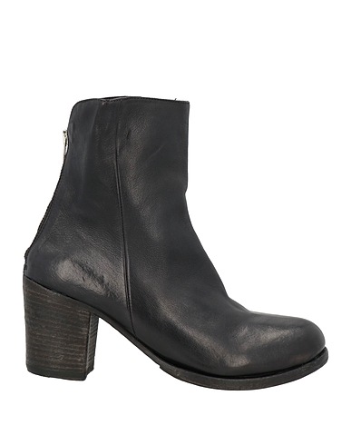 OPEN CLOSED SHOES Ankle boot Black Leather