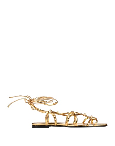 VALENTINO GARAVANI Sandals Gold Leather