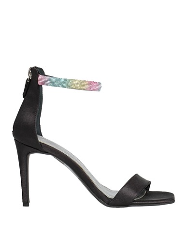 TSAKIRIS MALLAS Sandals NERO Textile fibers