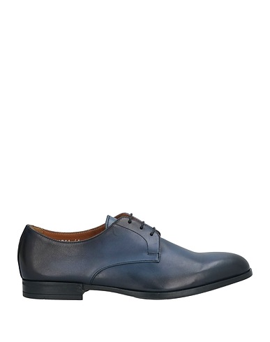 DOUCAL'S Laced shoes Slate blue Leather