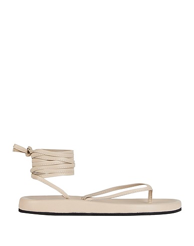 SEMICOUTURE Sandalias de dedo Gris perla Cuero