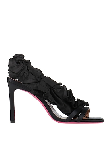 LUCIANO PADOVAN Sandals Black Textile fibres