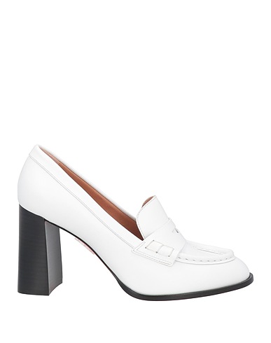 SANTONI Loafers White Leather