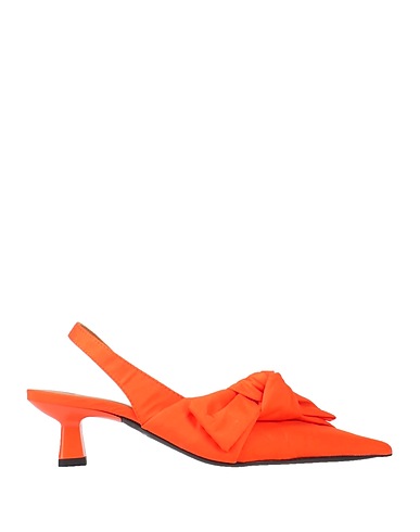 GANNI Court Orange Leather, Recycled nylon