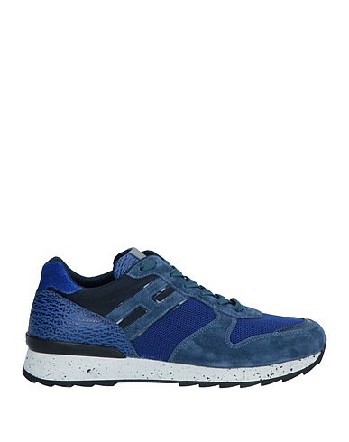 HOGAN Sneakers Blue Leather, Textile fibers