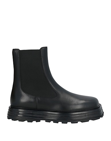 JIL SANDER Stivaletti Nero Pelle, Fibre elastiche