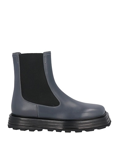 JIL SANDER Stivaletti Piombo Pelle, Fibre elastiche