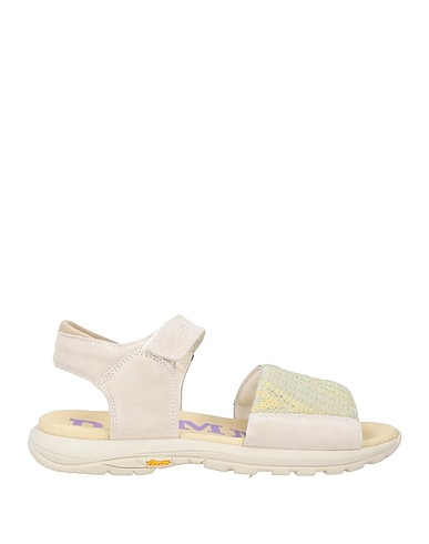 DIEMME Sandali Grigio chiaro Pelle, Fibre tessili