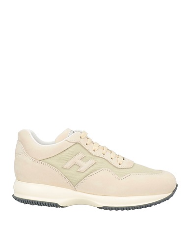 HOGAN Sneakers Cream Leather, Textile fibres
