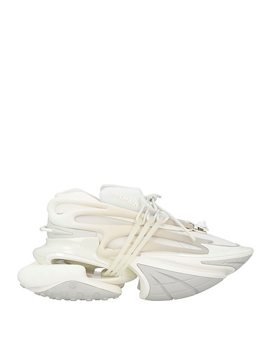 BALMAIN Sneakers Hellgrau 82% Nylon, 14% Elastan, 4% Thermoplastisches Polyurethan, Kalbsleder