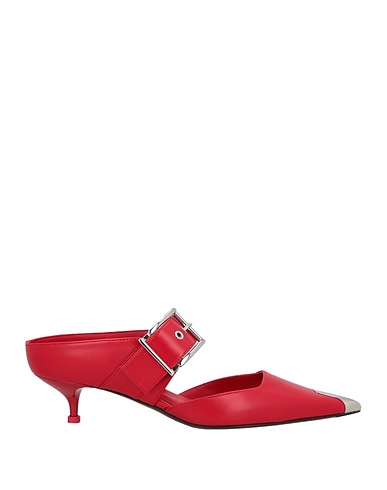 MCQUEEN Mules et sabots Rouge Cuir de veau