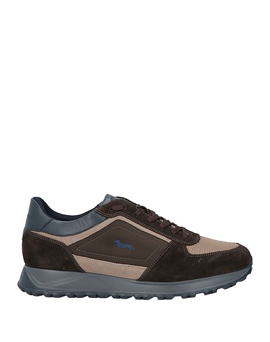 HARMONT & BLAINE Sneakers Dark brown Leather, Textile fibers