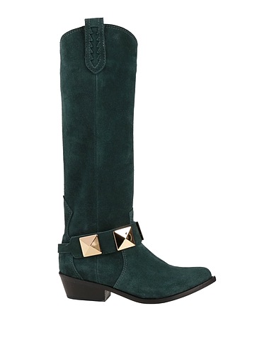 SPAZIOMODA Boots Dark green Leather