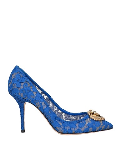 DOLCE&GABBANA Pump Light blue 57% Viscose, 36% Cotton, 5% Polyamide, 2% Silk