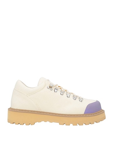 DIEMME Laced shoes Ivory Elastic fibres