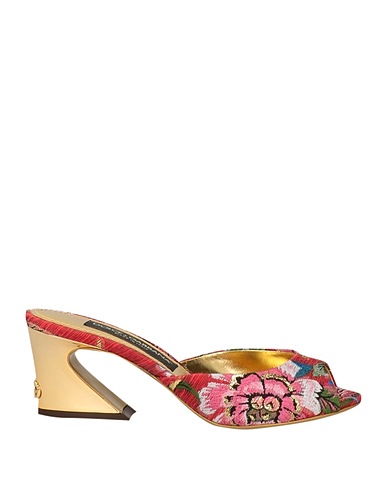 DOLCE&GABBANA Sandals Red 70% Polyester, 22% Cotton, 5% Polyamide, 3% Textile fibers