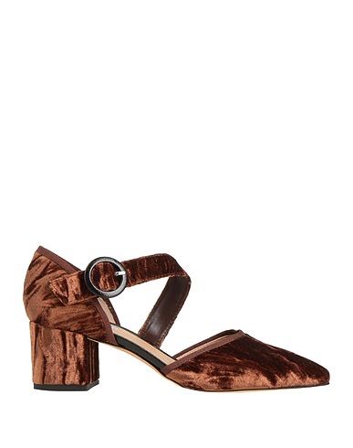 SPAZIOMODA Pump Brown Textile fibers