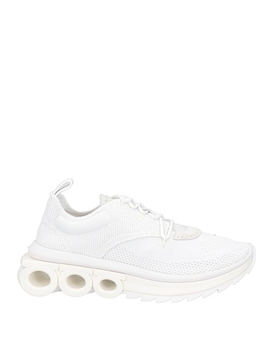 FERRAGAMO Sneakers White 60% Polyester, 20% Elastane, 20% Lycra®, Calfskin