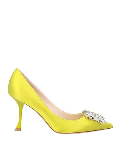 ROGER VIVIER Décolleté Verde chiaro Fibre tessili