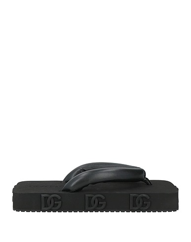 DOLCE&GABBANA Infradito Nero 100% Pelle di agnello