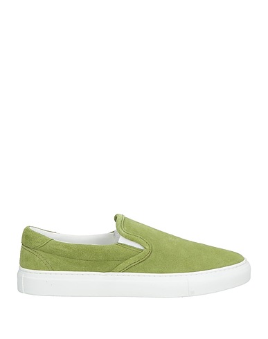 DIEMME Sneakers Green Leather, Textile fibers